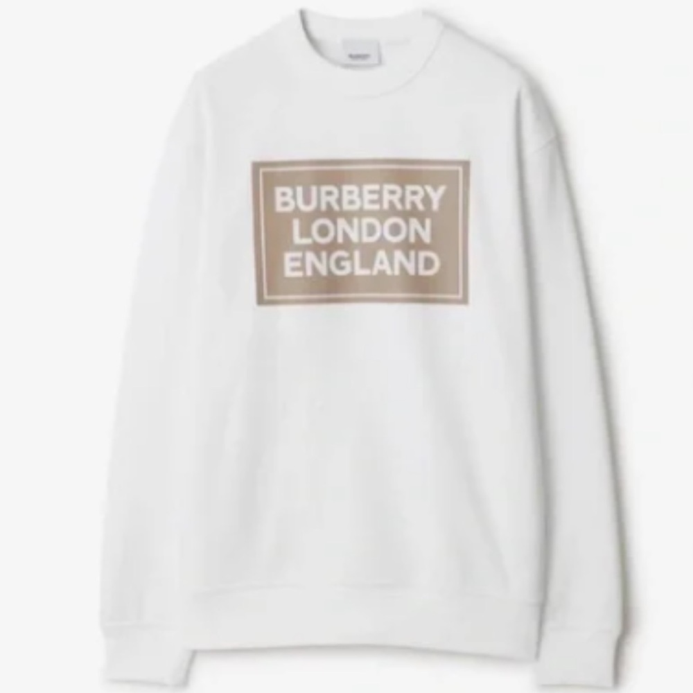 Burberry NWT Men's White Sweatshirt XL - Picture 2 of 2